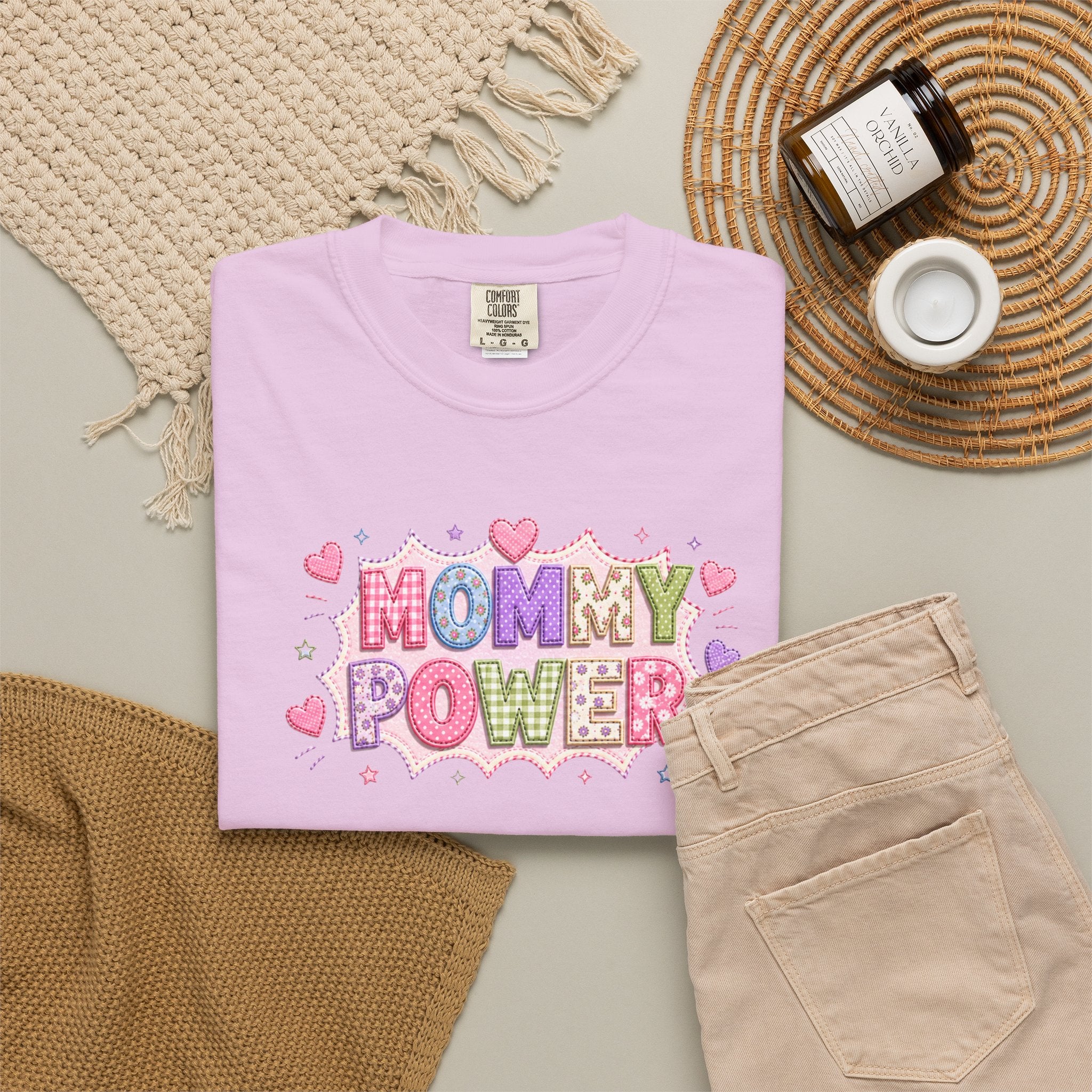 Mommy Power T-Shirt — Cute Heart Graphic Tee for Moms, Mother’s Day Gift