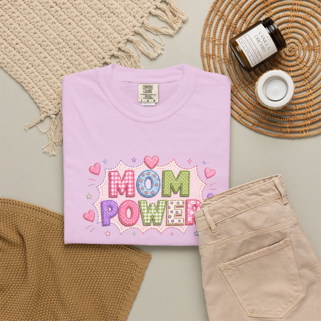 Mom Power T-Shirt — Cute Pastel Heart Mother's Day Tee