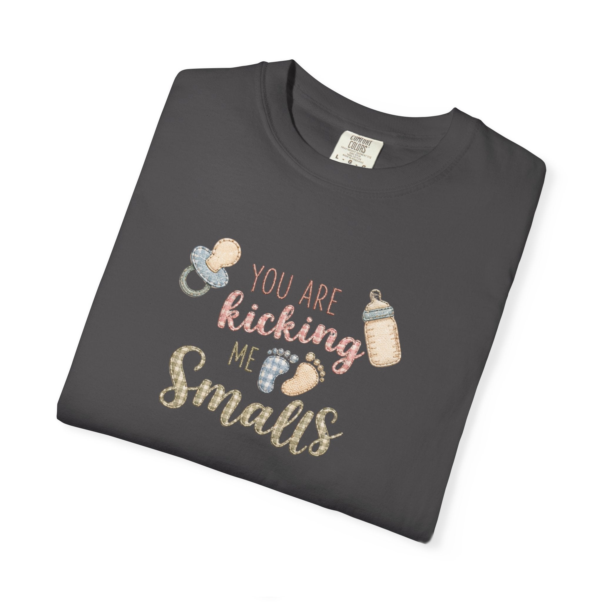 Kicking Me Smalls Baby Pregnancy Announcement T-Shirt