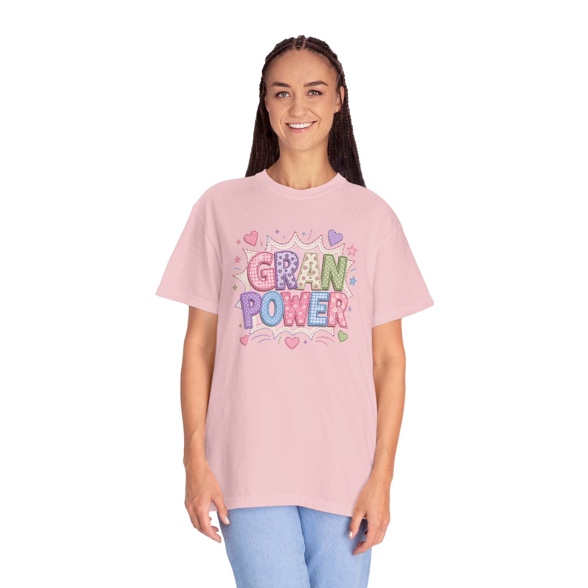 Gran Power T-Shirt — Cute Pastel 'Gran Power' Graphic Tee for Grandparents, Mother's Day Gift