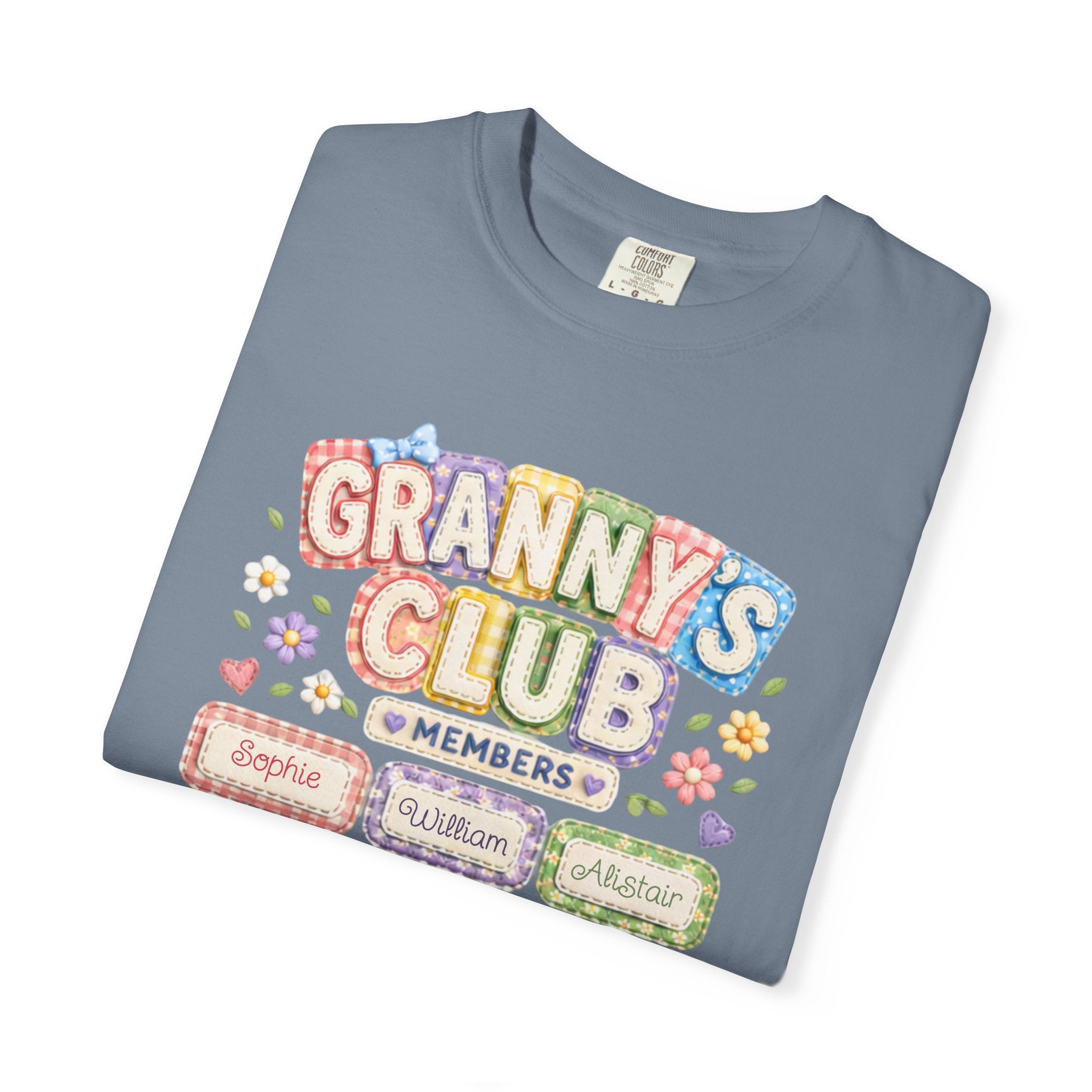 Granny's Club T-Shirt — Personalized Grandma Member Floral Tee