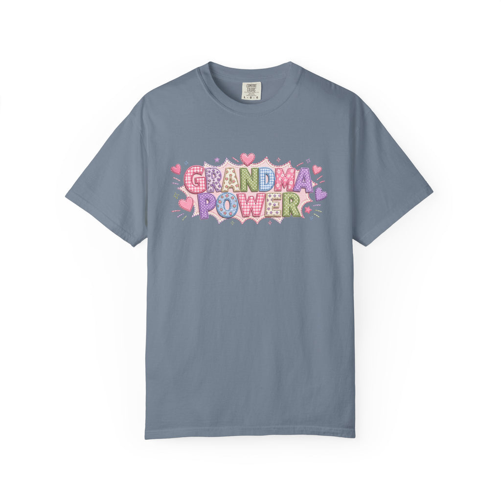 Grandma Power T-Shirt — Cute Heart Graphic Tee for Grandmothers
