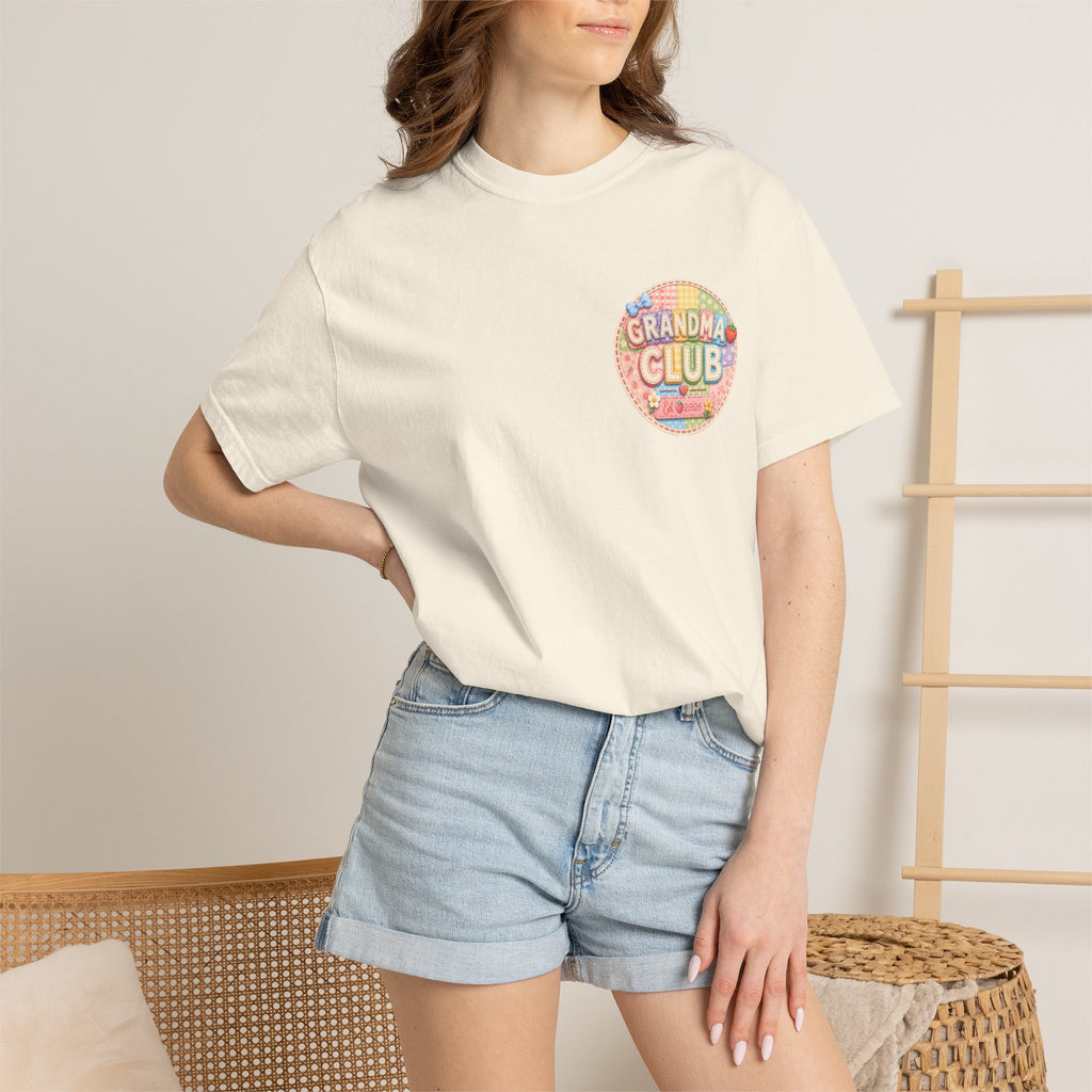 Grandma Club T-Shirt — Retro Floral Graphic