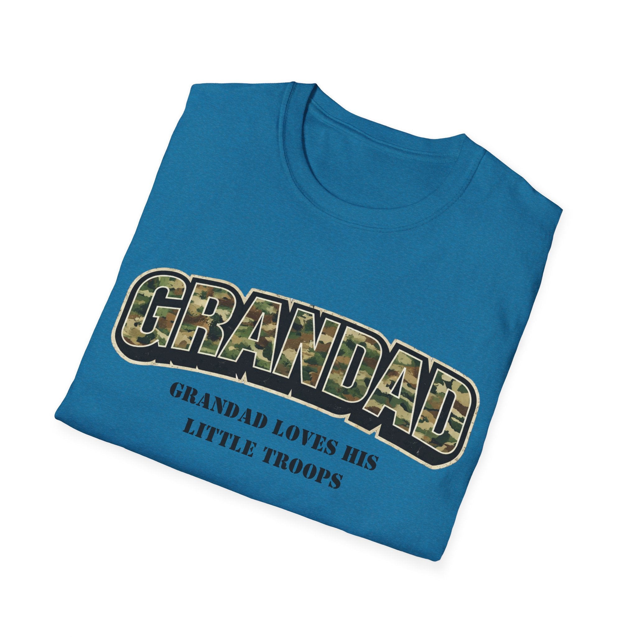 Grandad Camo T-Shirt — "Grandad Loves His Little Troops" Patriotic Grandpa Gift