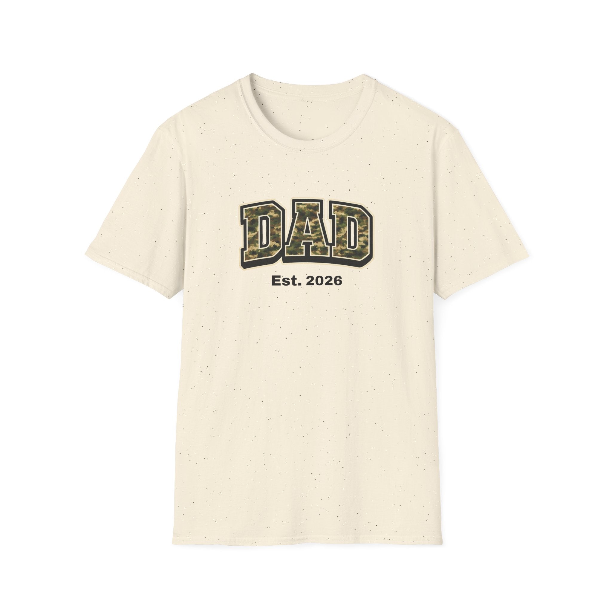 Dad Camo T‑Shirt – “DAD Est. 2026” Military Camo Father's Day Tee