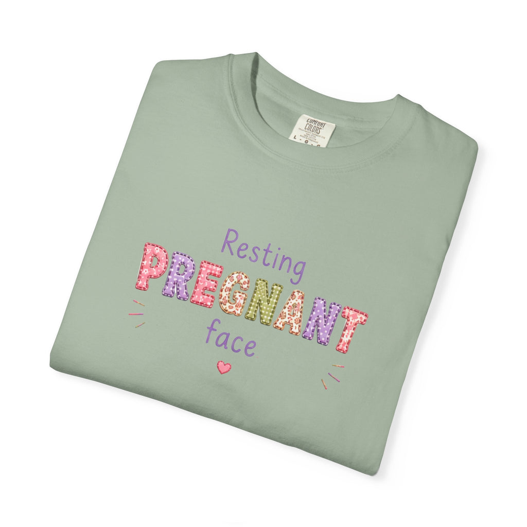 Pregnant Face T-Shirt — "Resting Pregnant Face" Cute Maternity Tee