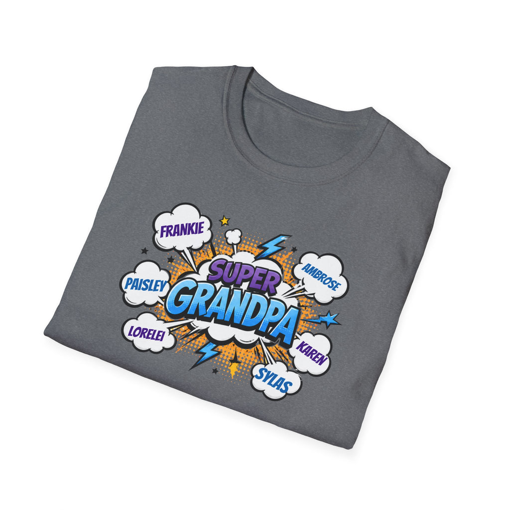 Super Grandpa Comic T-Shirt — "Super Grandpa" Funny Gift for Grandfathers