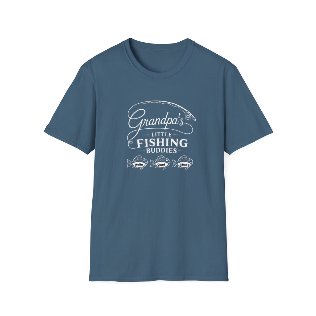 Fishing T-Shirt — "Grandpa's Little Fishing Buddies" Grandpa & Kids Matching Tee