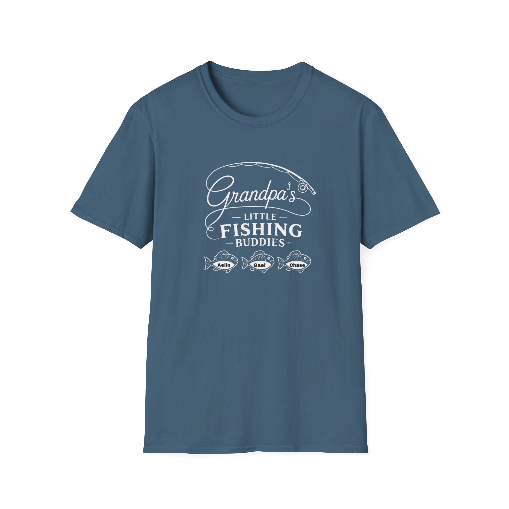 Fishing T-Shirt — "Grandpa's Little Fishing Buddies" Grandpa & Kids Matching Tee