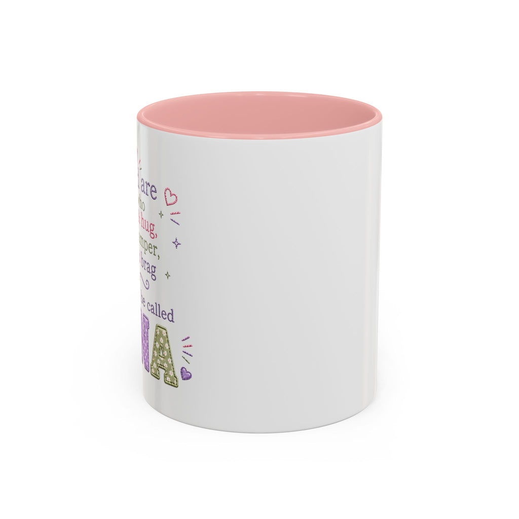 'NANA' Pink Accent Coffee Mug – 'You Are Loved' Inspirational Floral Design, 11/15 oz