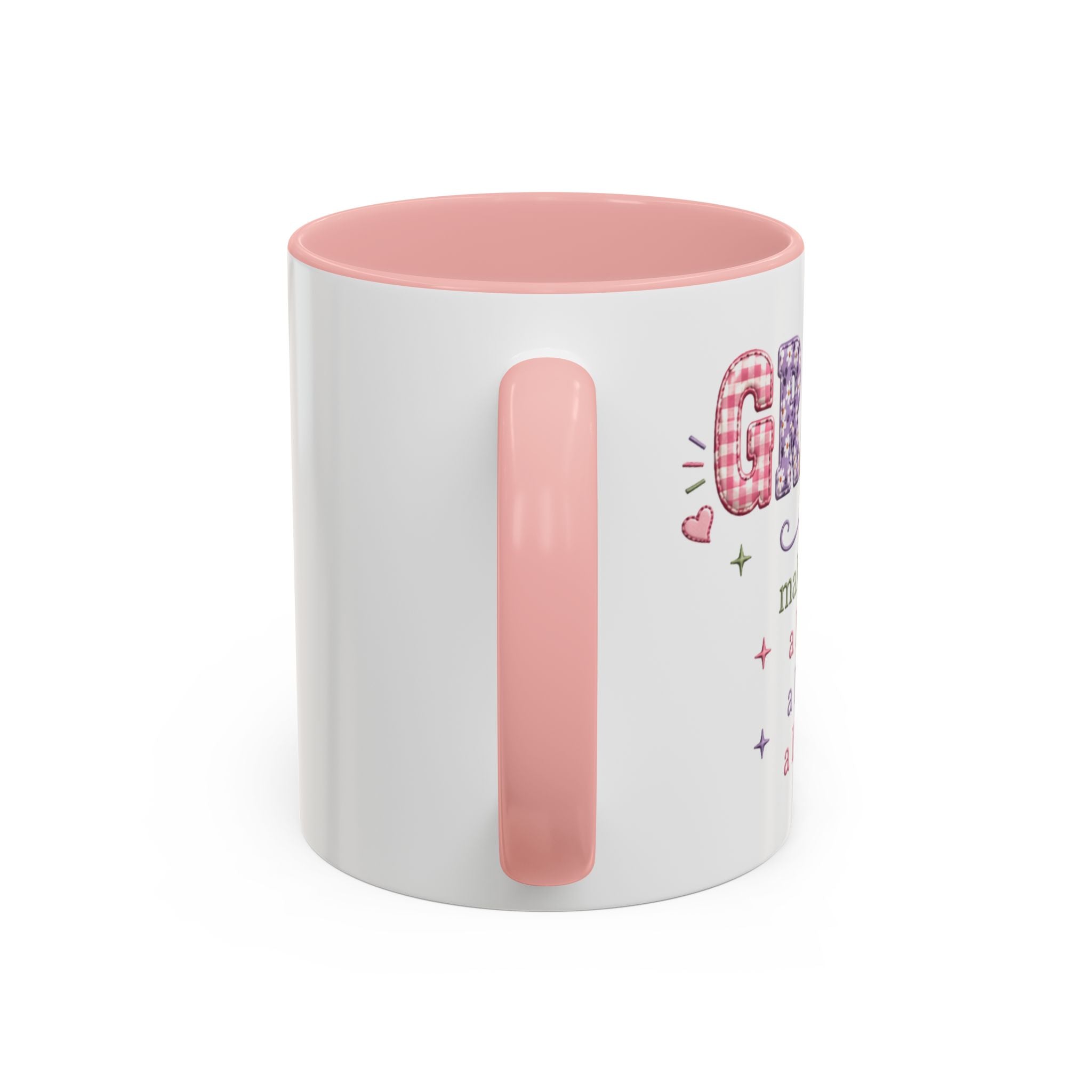Granny Floral Patchwork Accent Coffee Mug – 'Granny, You Make the World Brighter' Gift (11/15oz)