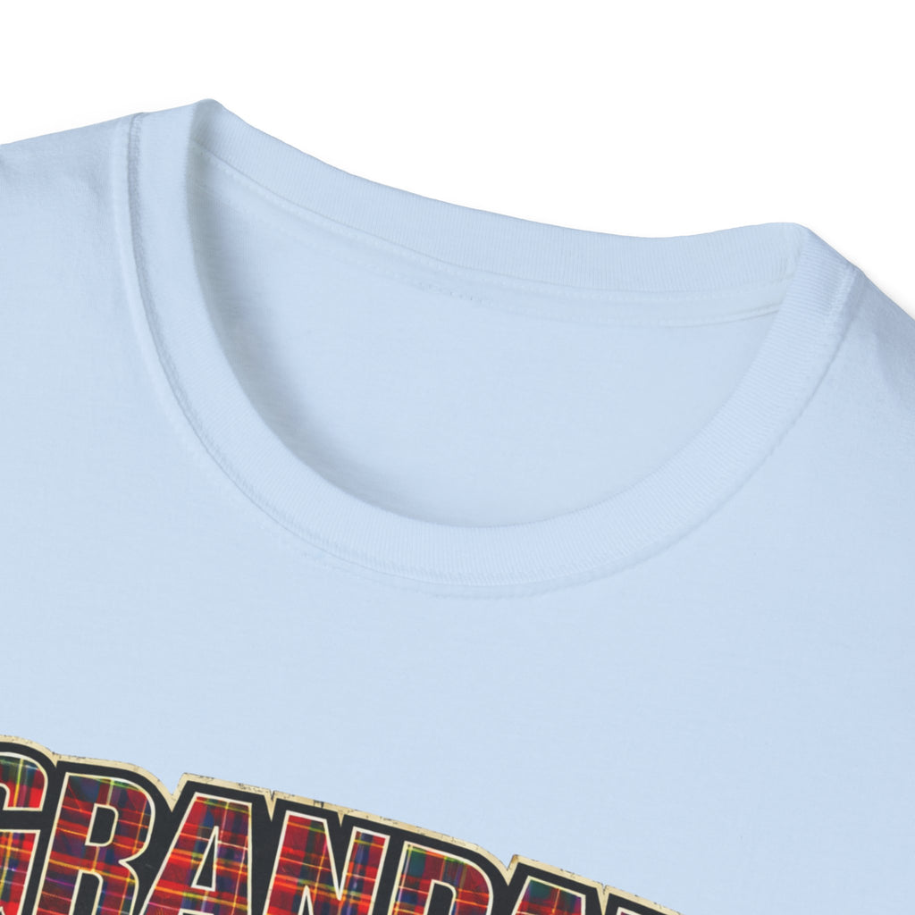 Grandad Plaid Family T-Shirt — "Loved by the Little Clan" Gift Tee