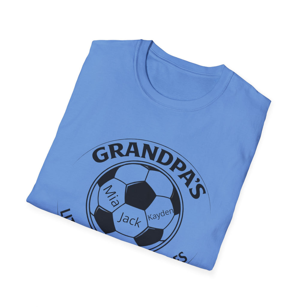 Grandpa's Little Football Buddies T-Shirt — Personalized Soccer Dad/Grandad Gift