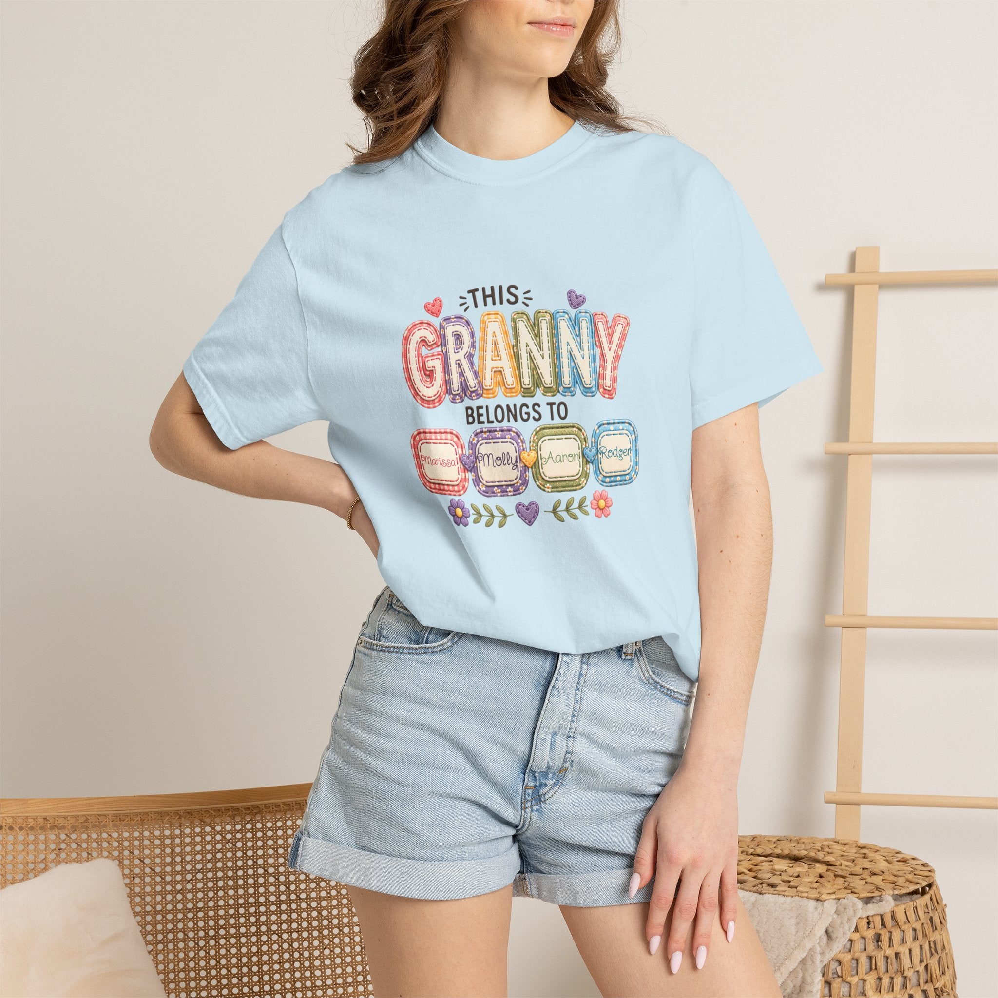 Granny Belongs To Grandkids T-Shirt — Cute Floral Grandma Gift