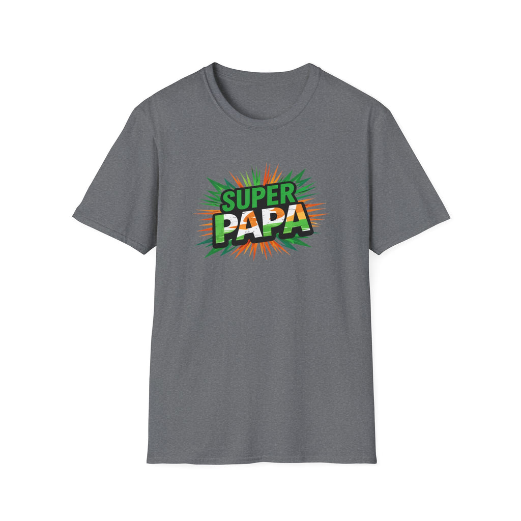 Super Papa Ireland Flag/Irish themed T-Shirt – Comic-Style Father’s Day Tee