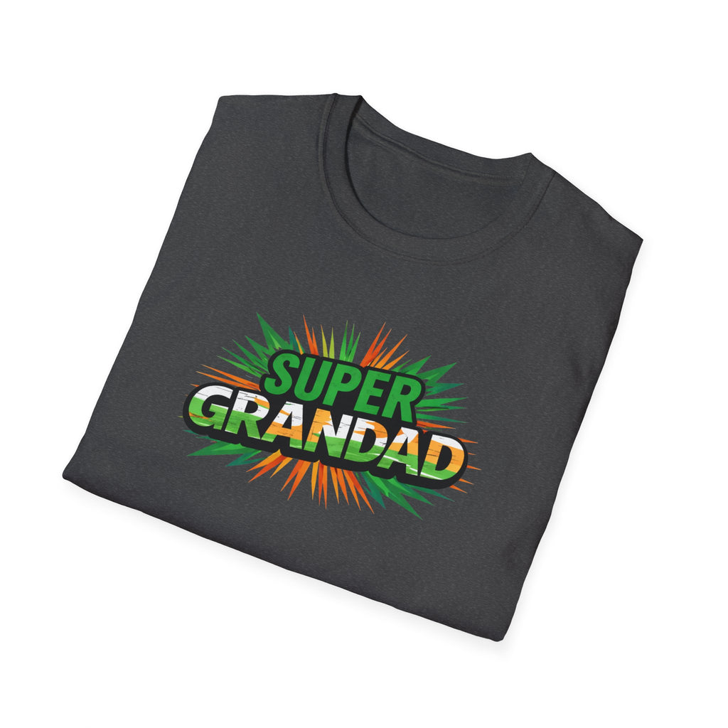 Super Grandad Ireland Flag/Irish themed T-Shirt — Retro Comic Style Gift for Grandpa (Father's Day, Birthday)