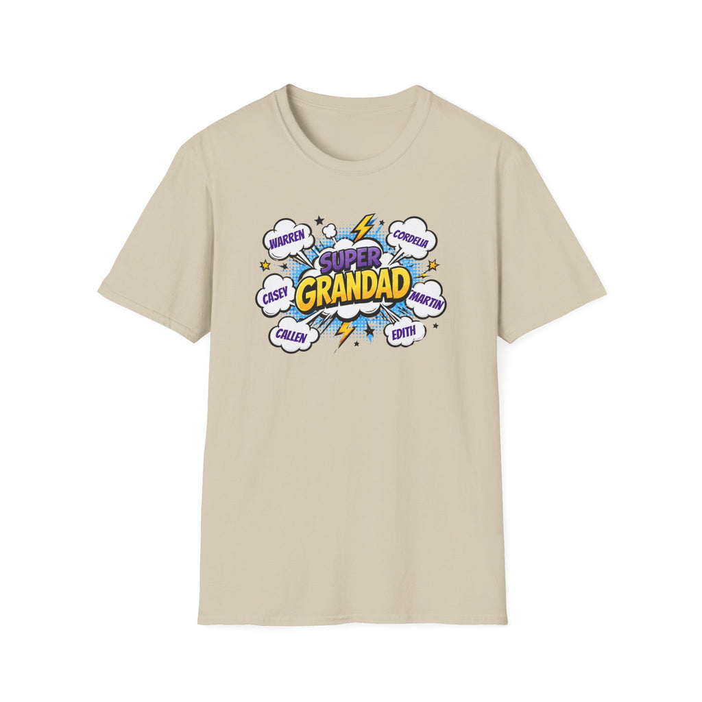 Super Grandad Comic-Style T‑Shirt — "Super Grandad" Graphic Tee, Father's Day & Grandparents Gift