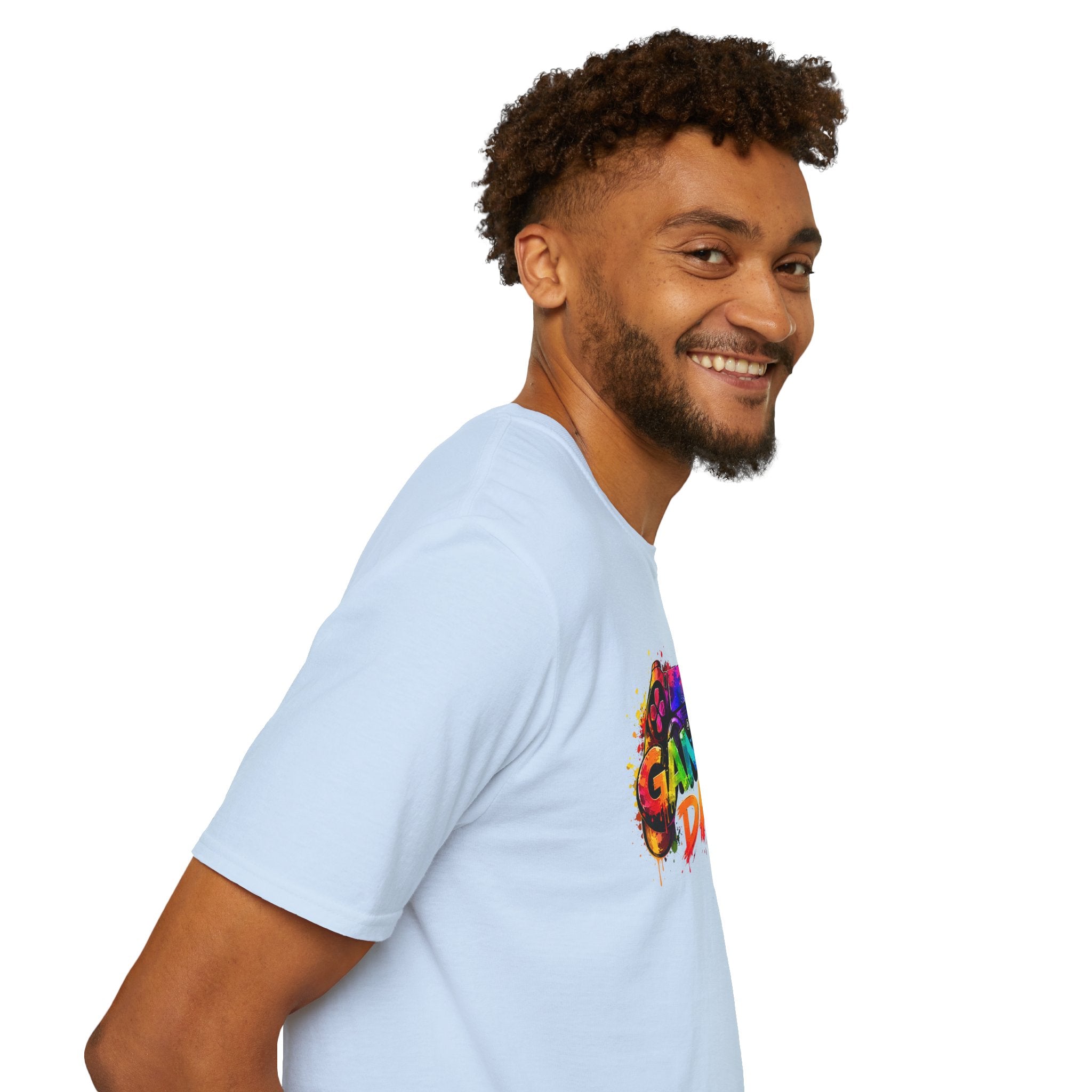 Gamer Dad Colourful Controller Design T-Shirt