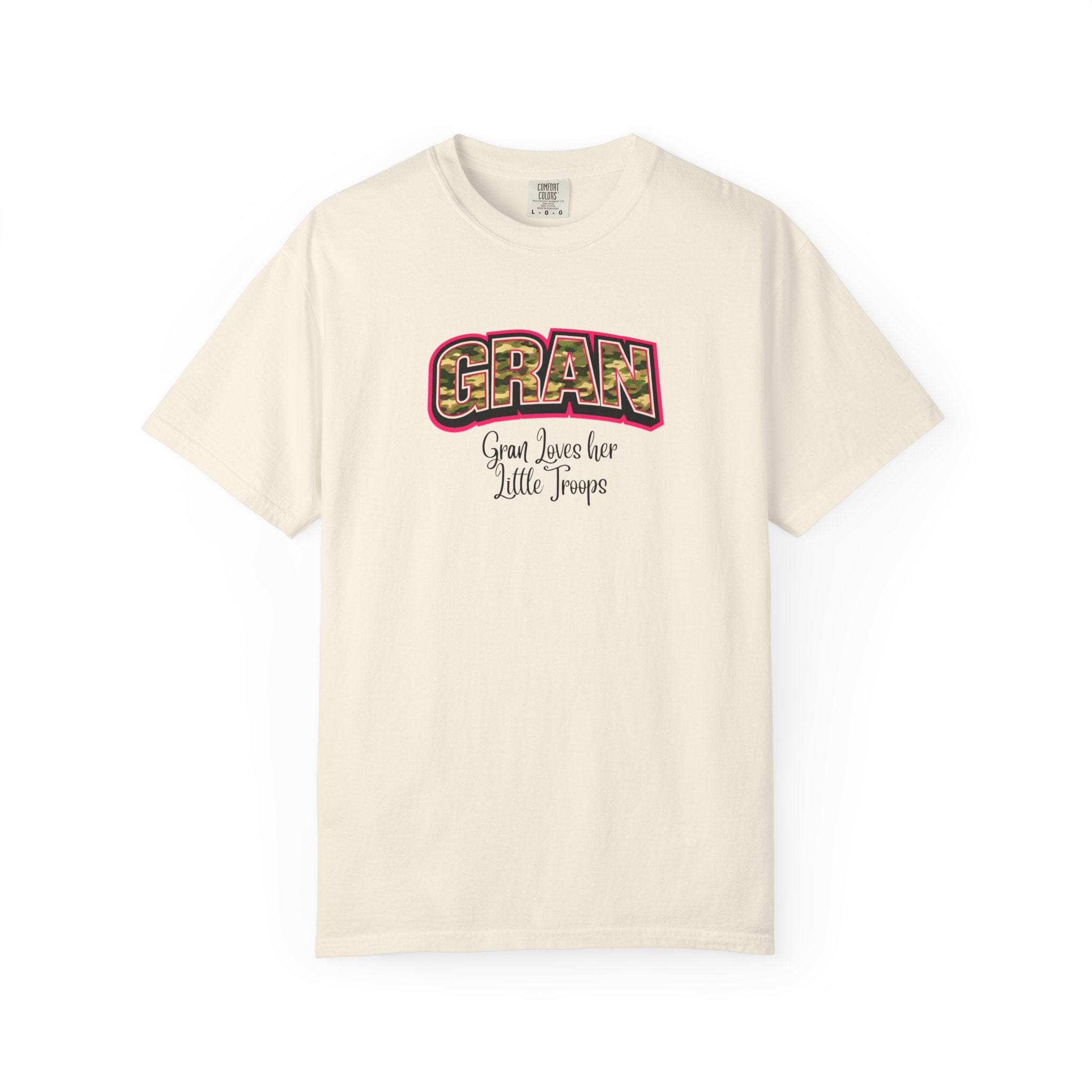Gran Floral Graphic T-Shirt — "Gran Loves Her Little Troops" Gift Tee