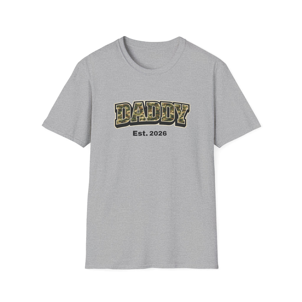Daddy Est. 2026 Camo T-Shirt — New Dad Gift
