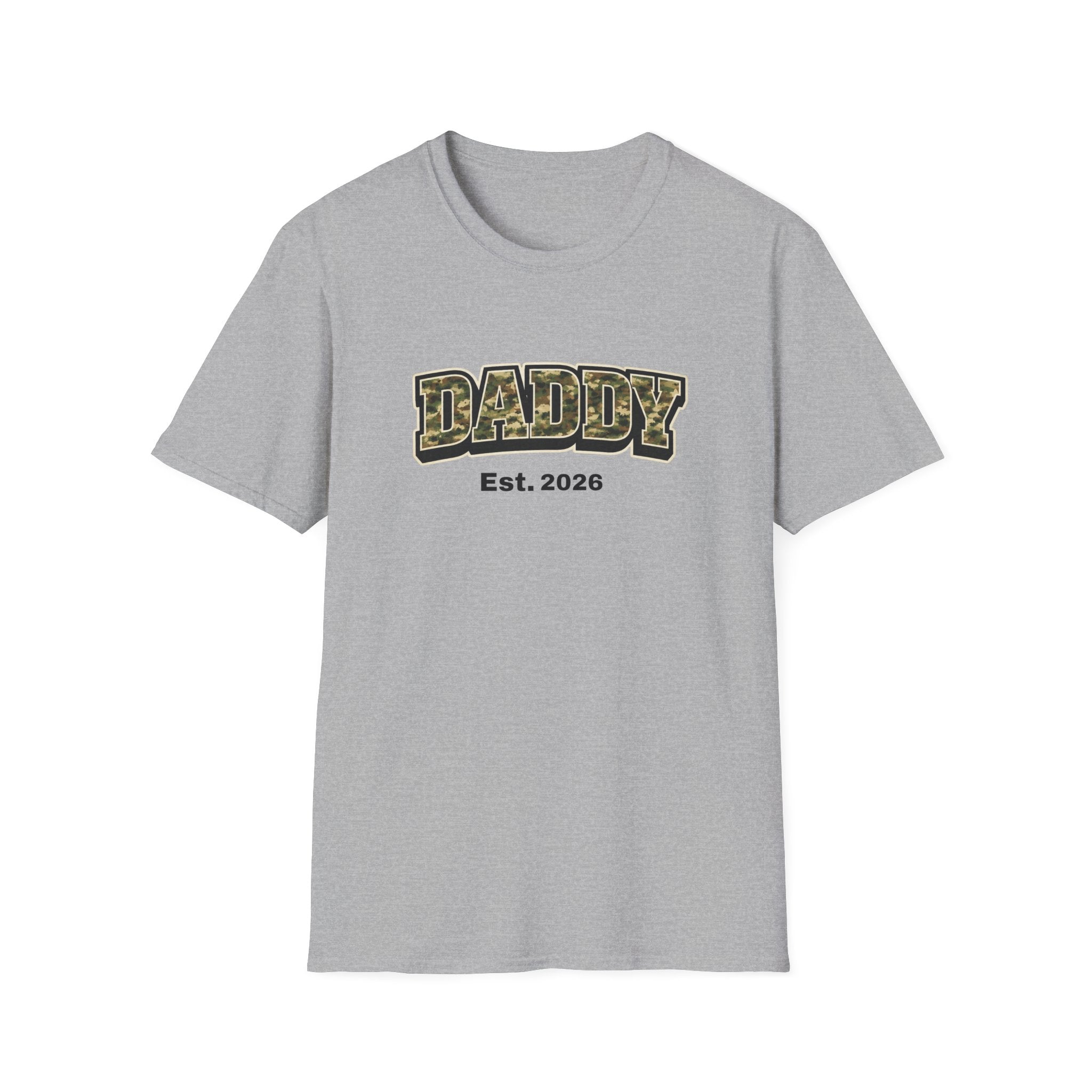 Daddy Est. 2026 Camo T-Shirt — New Dad Gift
