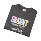 Granny Pastel Patchwork T-Shirt — Retro Rainbow 'GRANNY' Graphic Tee