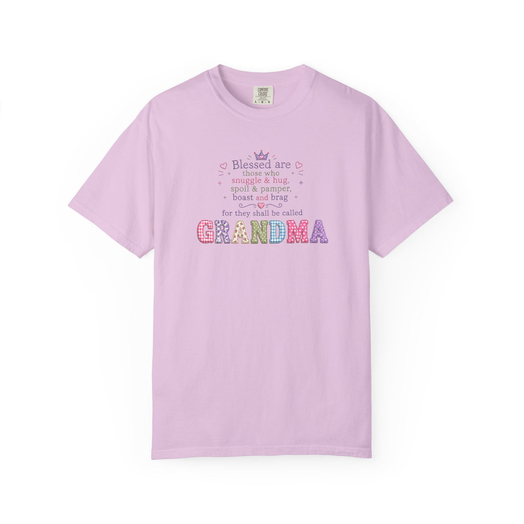Grandma Floral Scripture T-Shirt — Blessed Are Those Who Are Pure in Heart