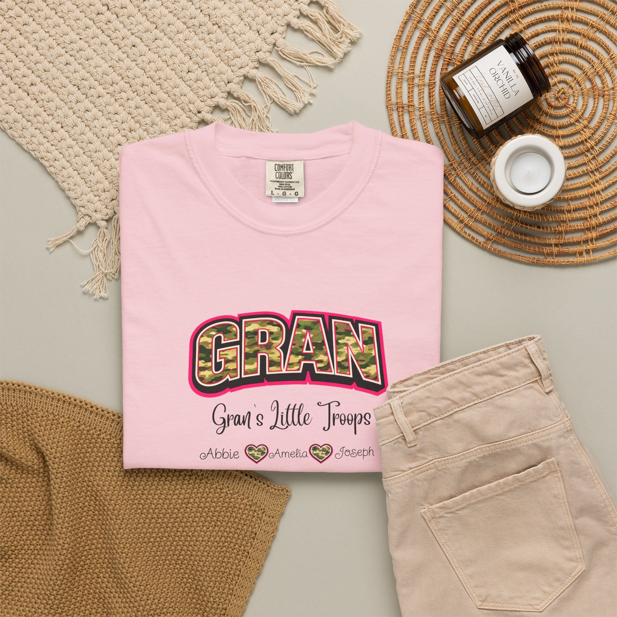 Gran Grandma T-Shirt — "Gran: Good a Little Trouble" Vintage Floral Tee
