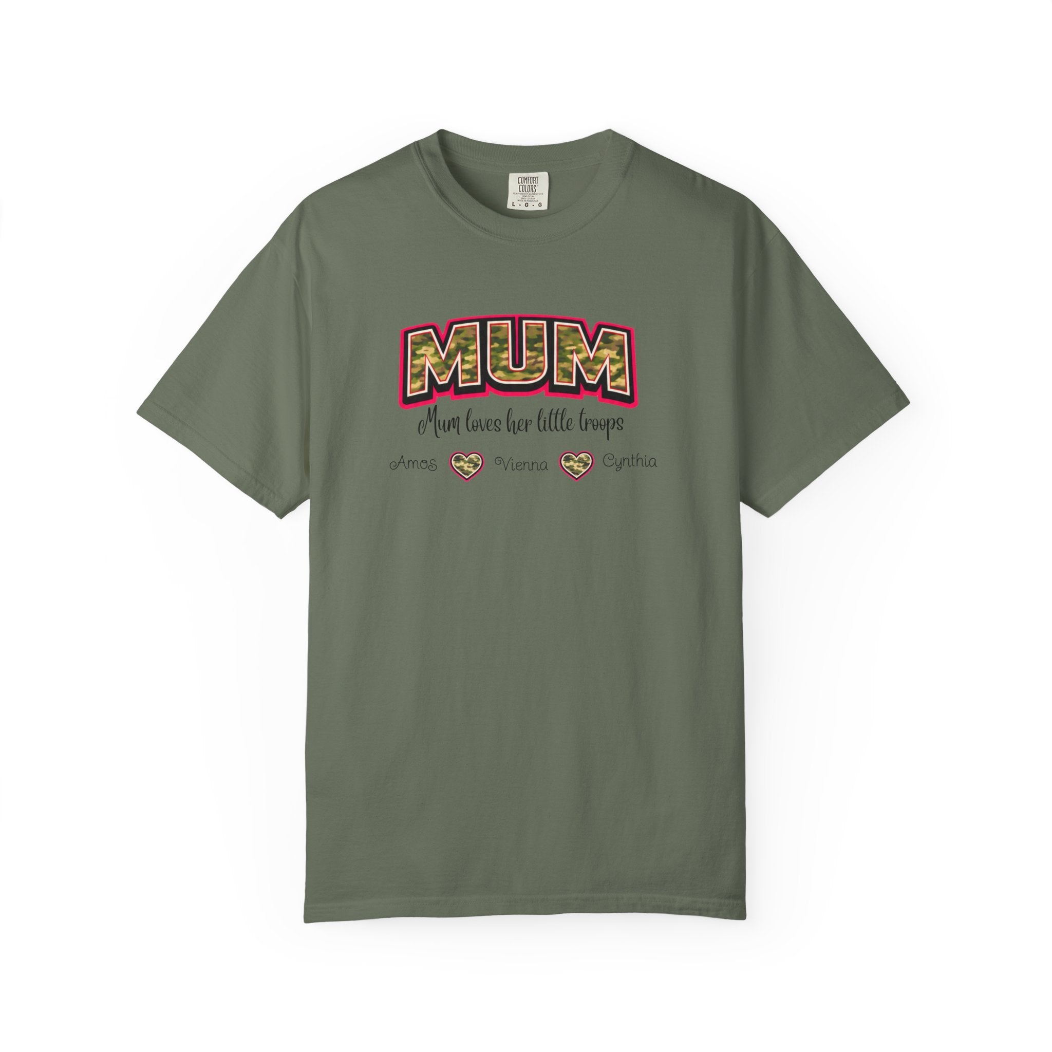 Mum Camo Print T-Shirt – "Mum, Mum loves her little meows" Mother's Day Tee