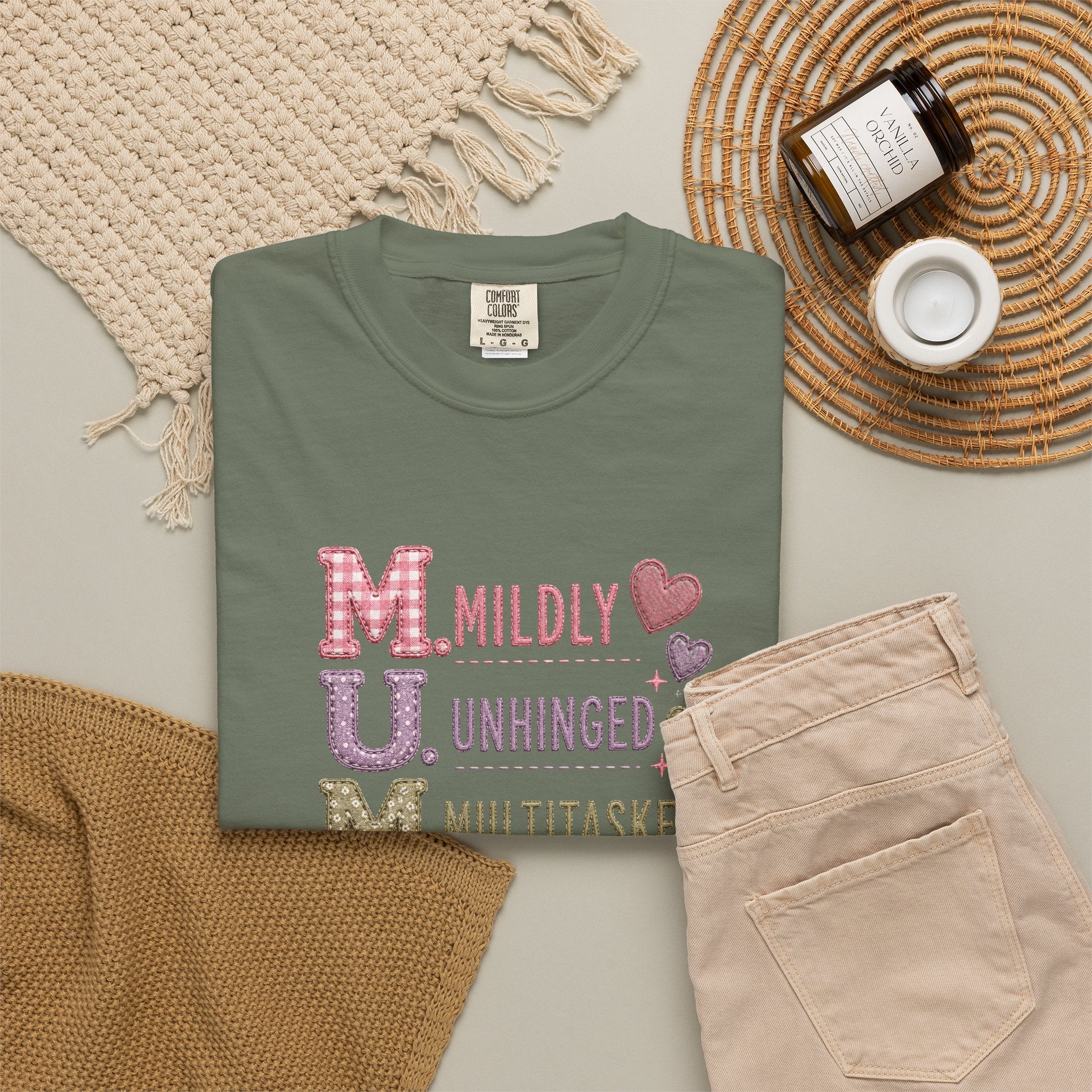 MUM Acronym T-Shirt – "Mildly Unhinged, Multitasker" Funny Mom Shirt