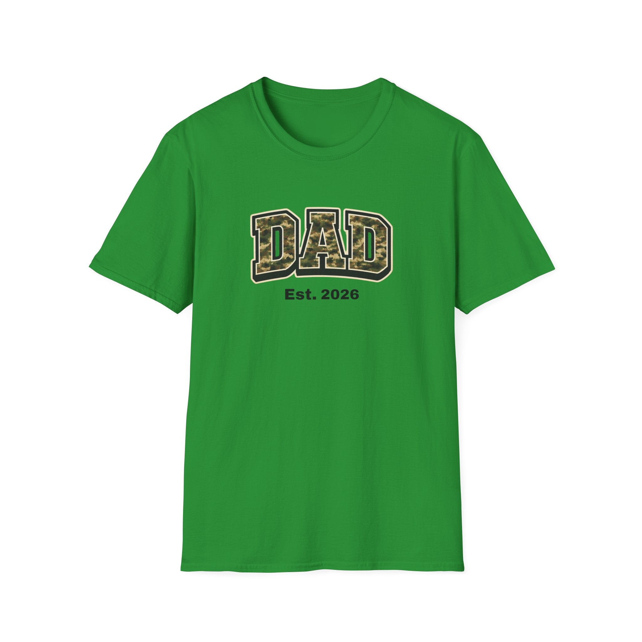 Dad Camo T‑Shirt – “DAD Est. 2026” Military Camo Father's Day Tee
