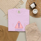 T-Shirt — "Warning: Hormonal" Cute Pink Gingham Alert Graphic