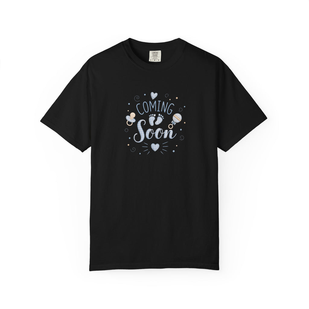 Coming Soon Baby T-Shirt — Gender Reveal Pregnancy Announcement Tee