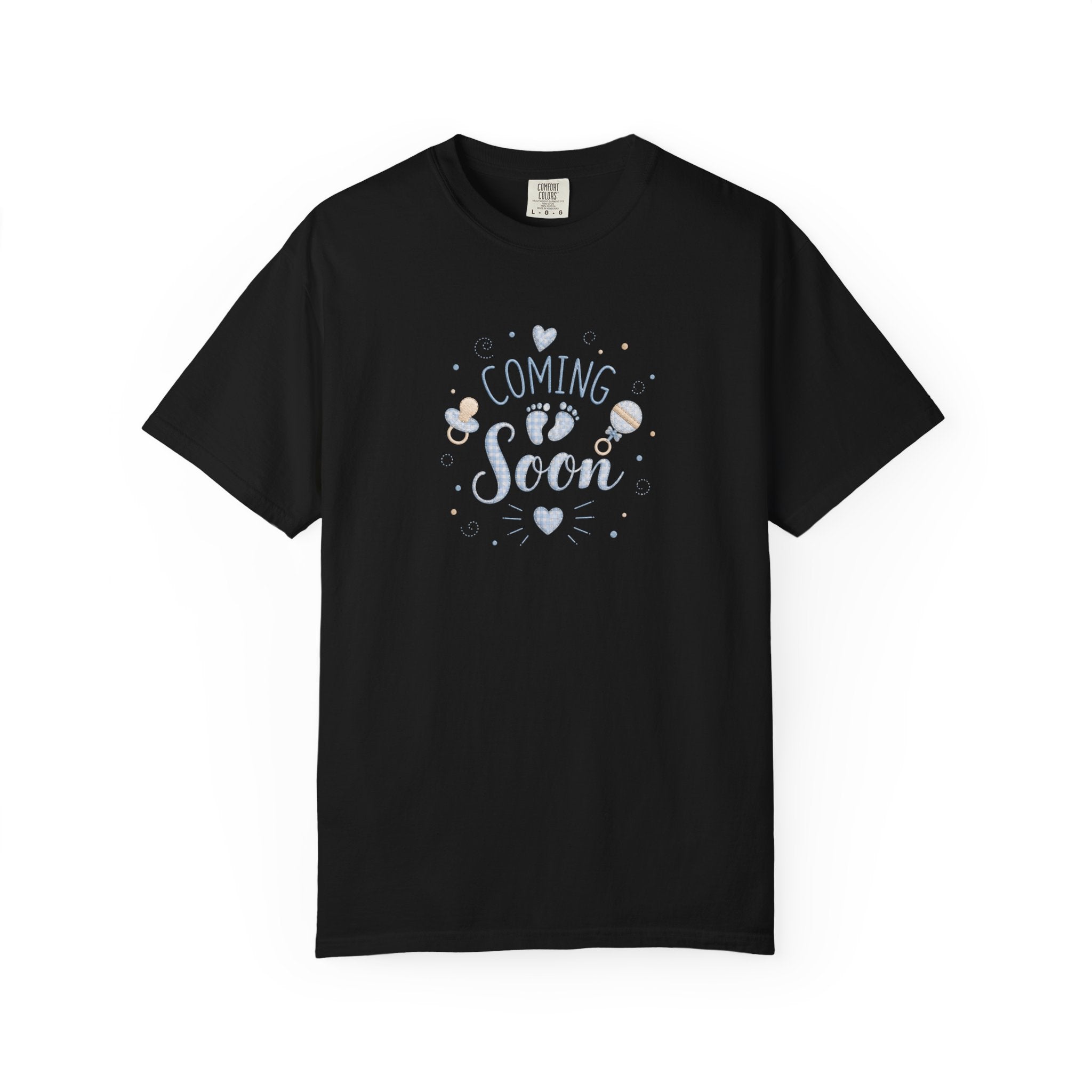 Coming Soon Baby T-Shirt — Gender Reveal Pregnancy Announcement Tee