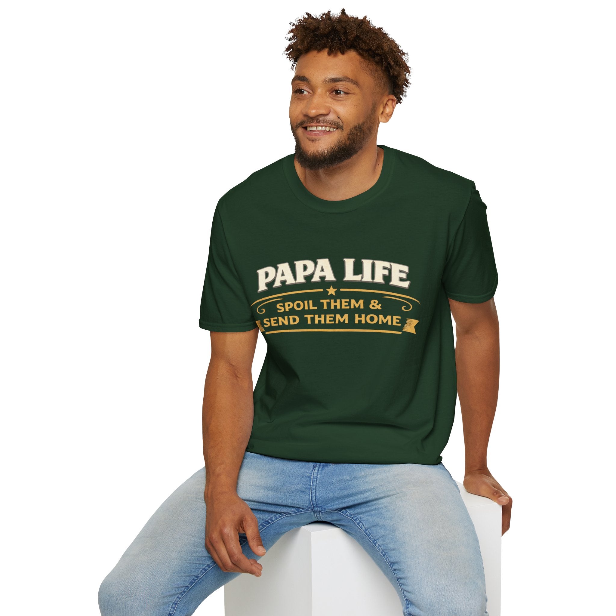 Papa Life T-Shirt — "Spoil Them & Send Them Home" Grandfather Gift
