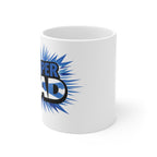 Super Dad Ceramic Mug —Scotland Flag themed  "Super Dad" 11oz & 15oz Gift Coffee Cup
