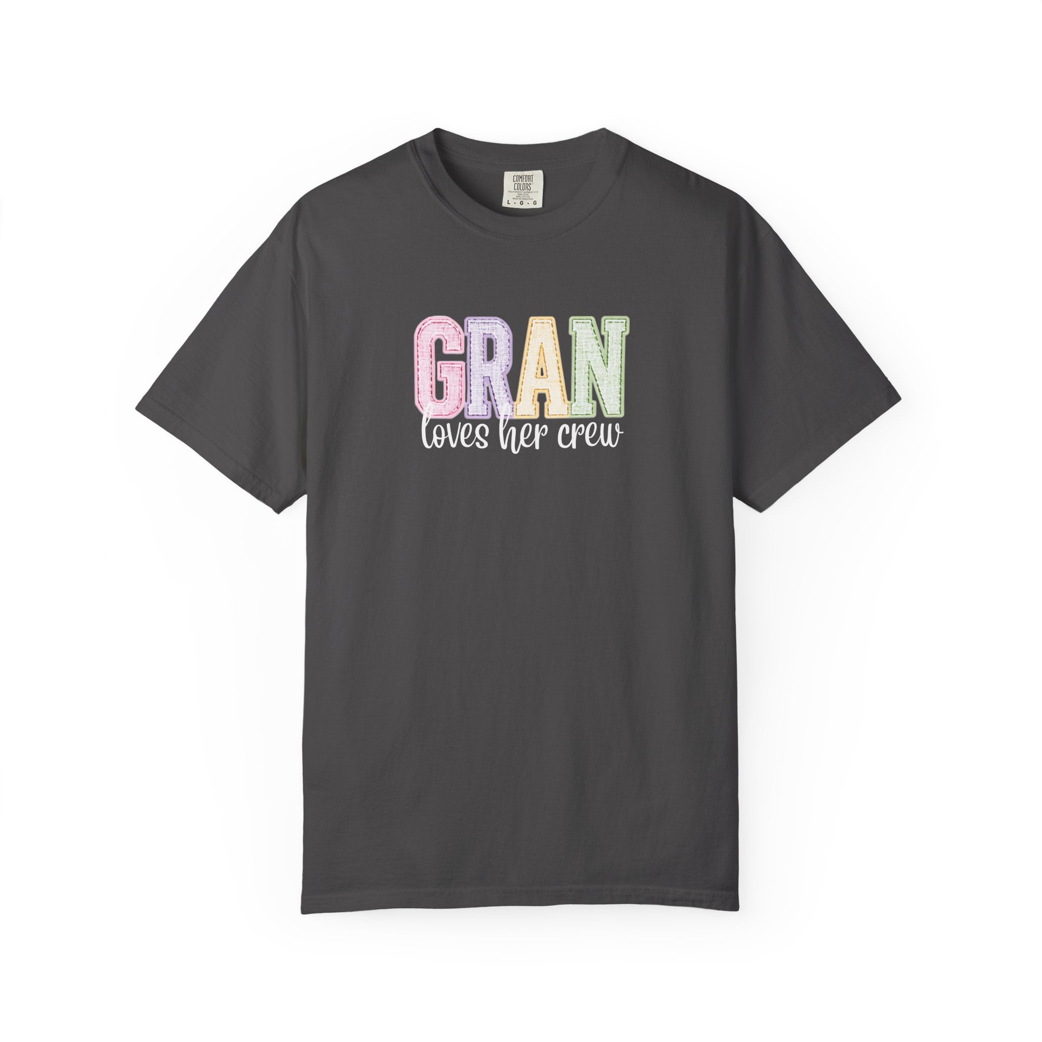 Gran Loves Her Crew T-Shirt — Pastel Grandma Shirt for Mother's Day & Family Gifts