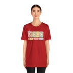 Gran Retro Patch Tee — Personalized 'Gran' Name Blocks Short Sleeve Shirt