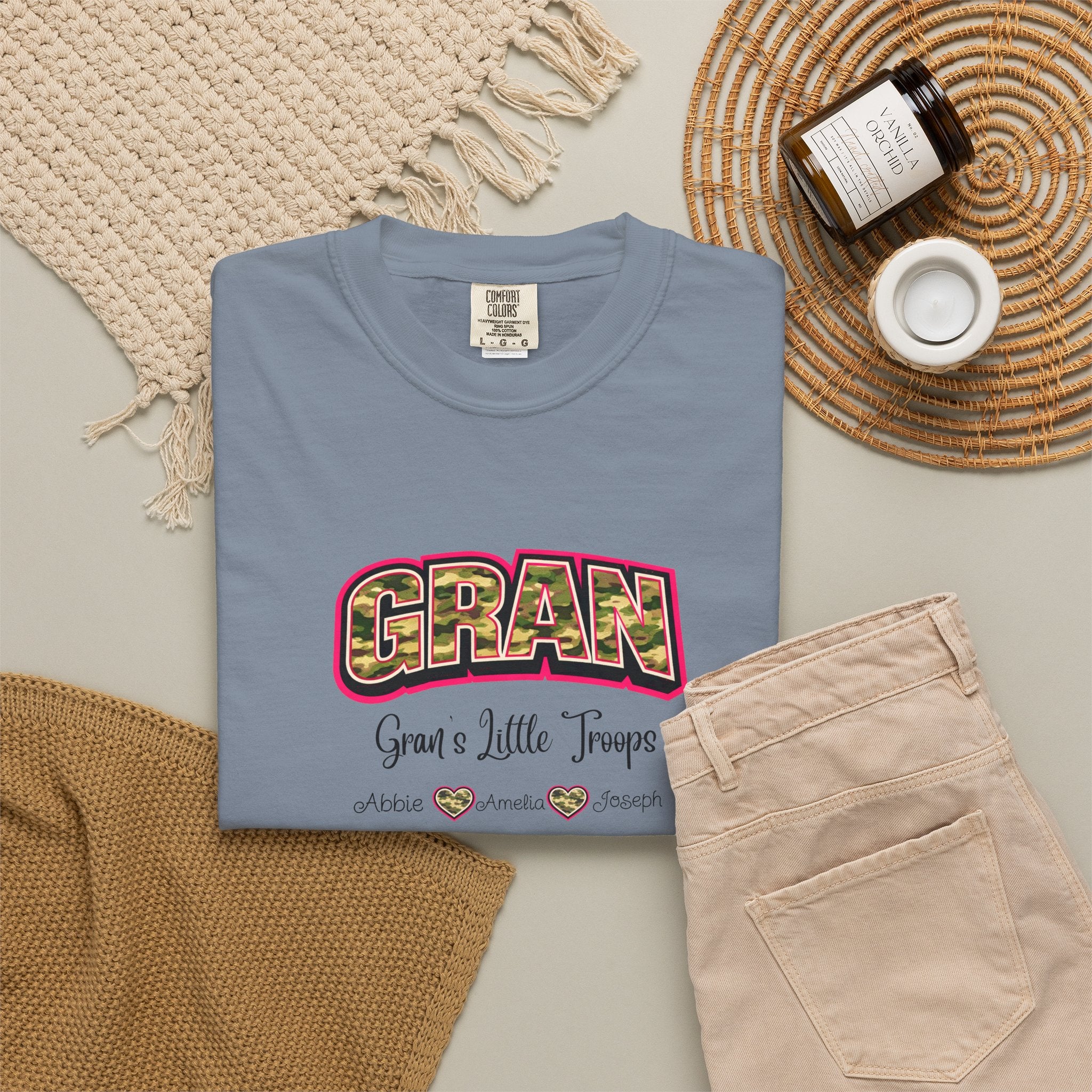 Gran Grandma T-Shirt — "Gran: Good a Little Trouble" Vintage Floral Tee