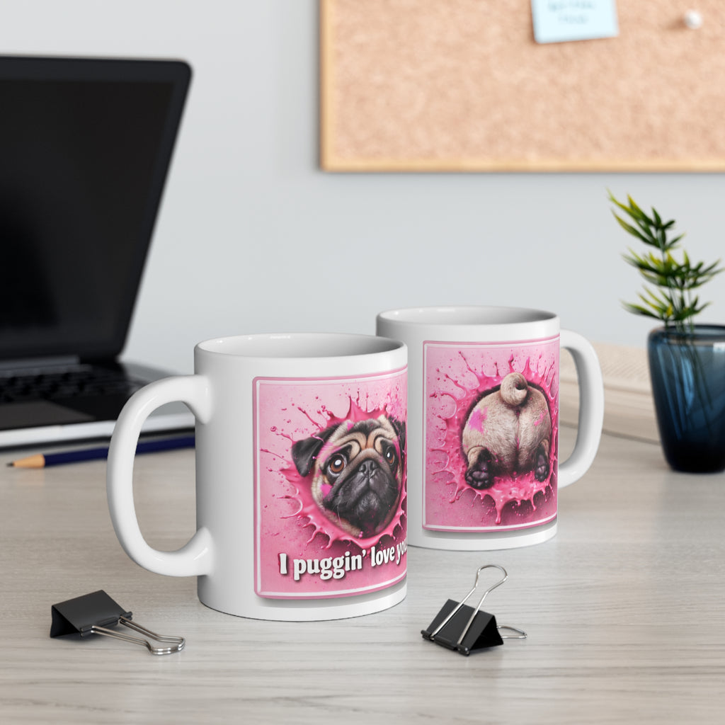 Pug 'I Puggin' Love You' Personalized Mug