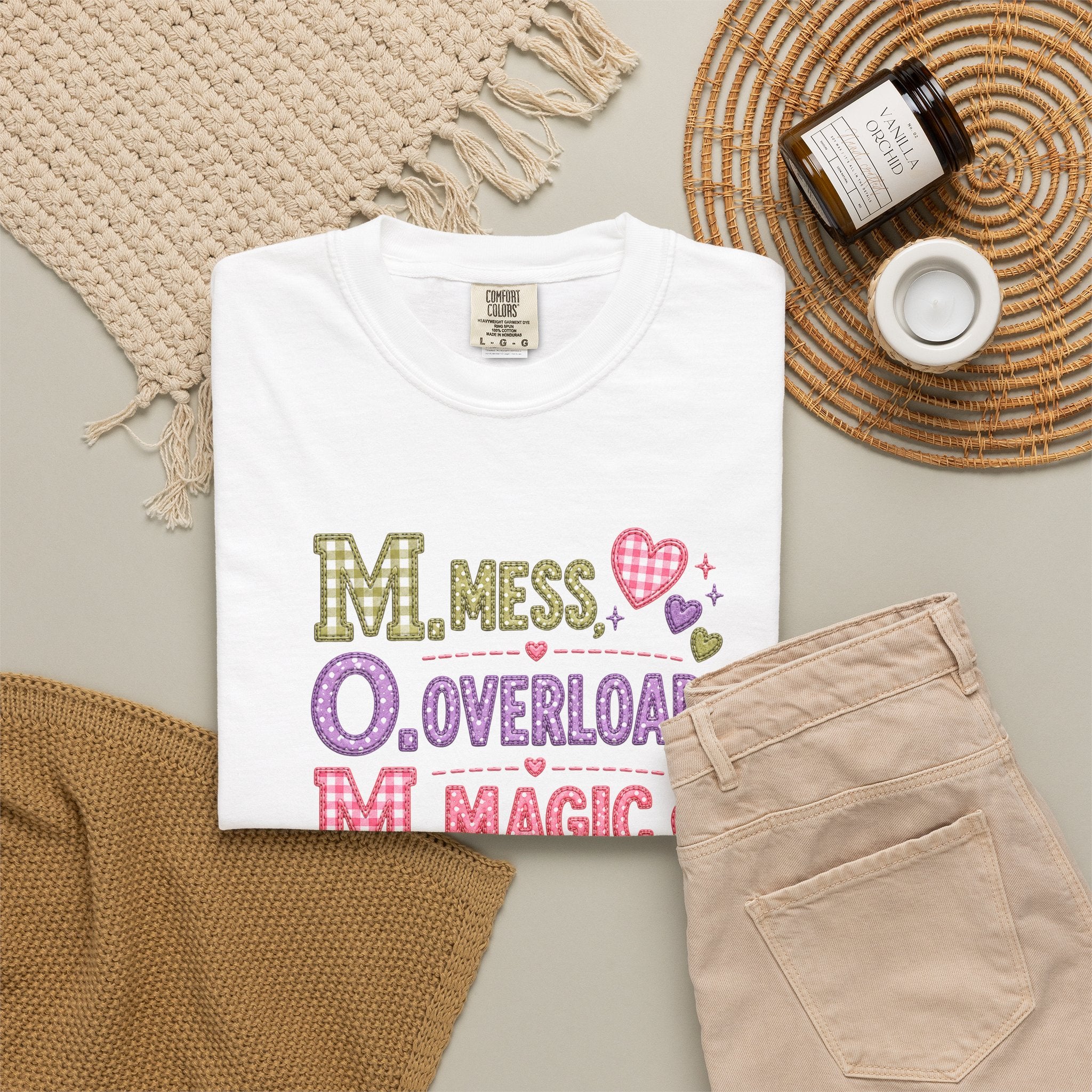 M.O.M. Graphic Tee — "Mess Overload Magic" Cute Mom Shirt