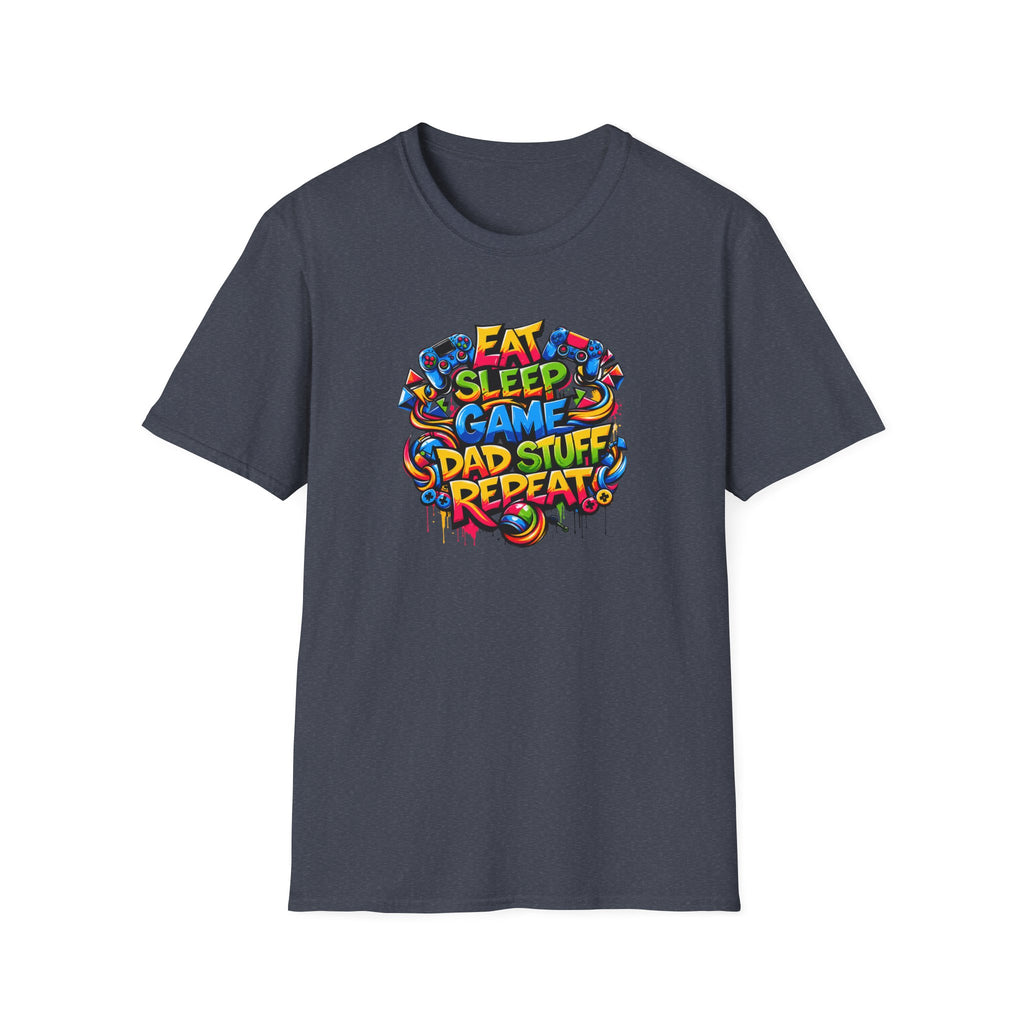 “Eat Sleep Game Dad Stuff Repeat” T-Shirt