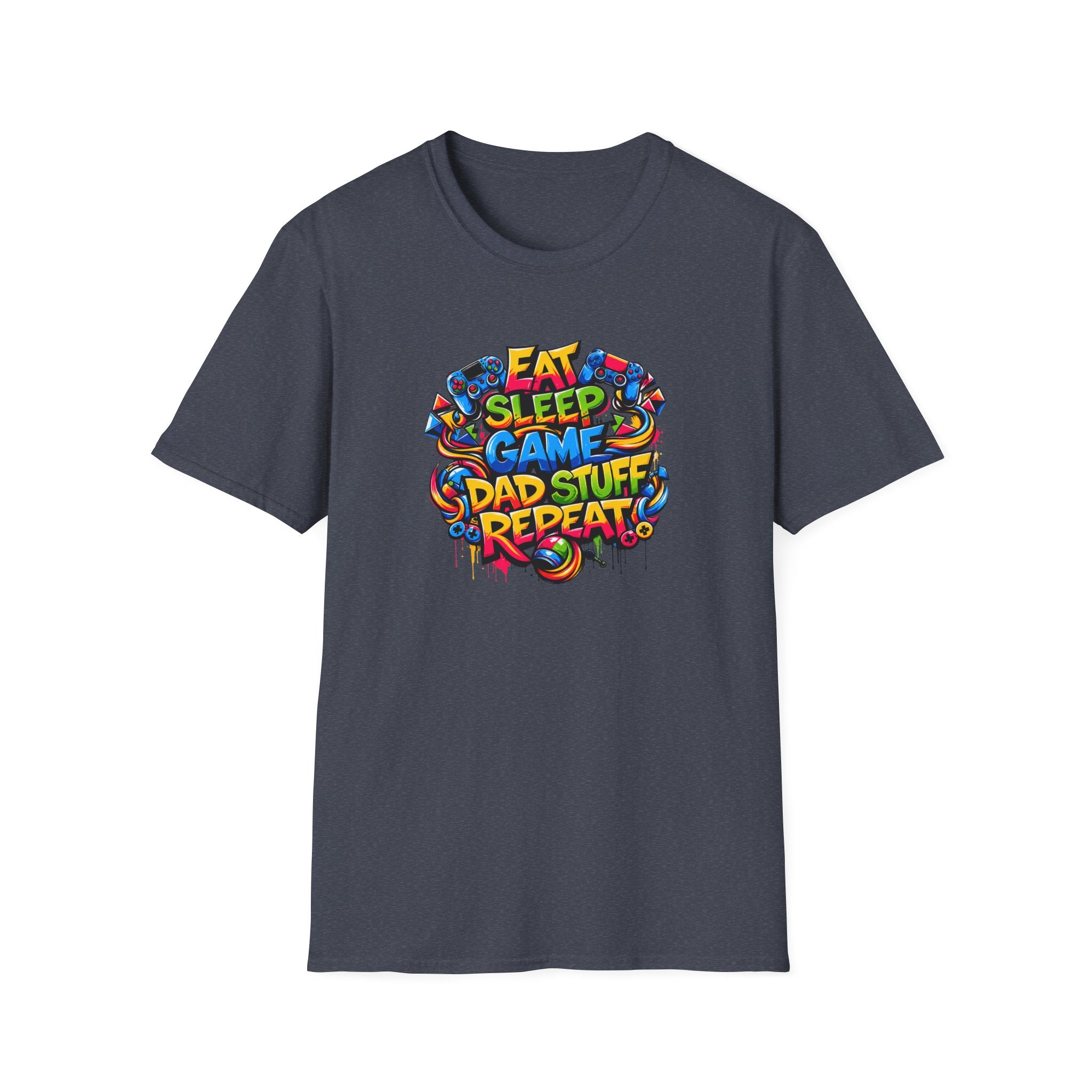 “Eat Sleep Game Dad Stuff Repeat” T-Shirt
