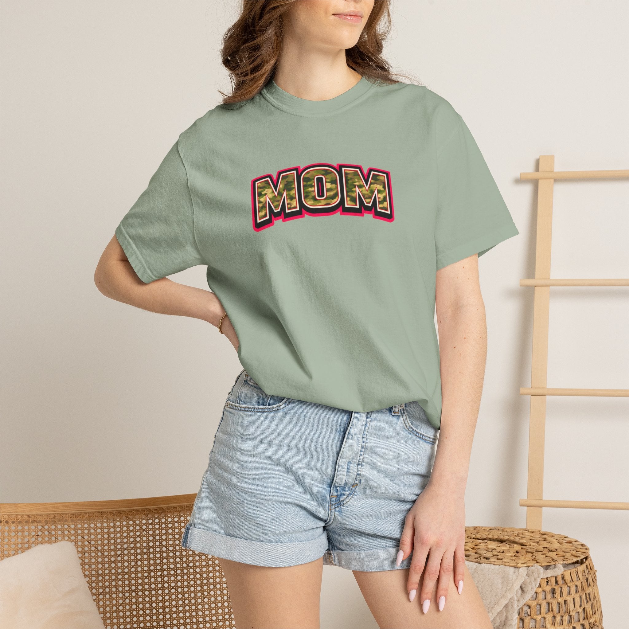 MOM Camo Patch Graphic T-Shirt