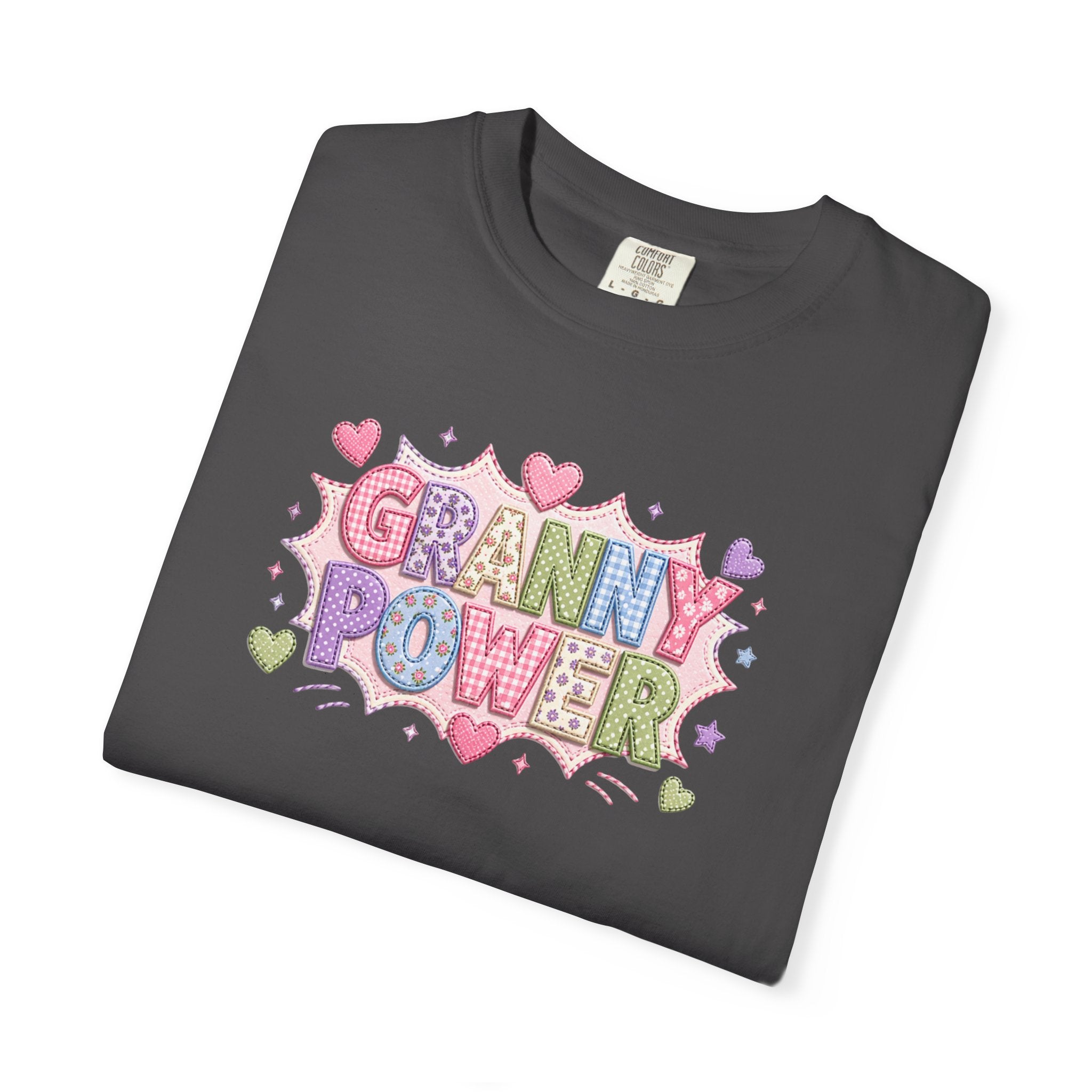 Granny Power T-Shirt — Retro Heart Graphic Tee for Grandmas