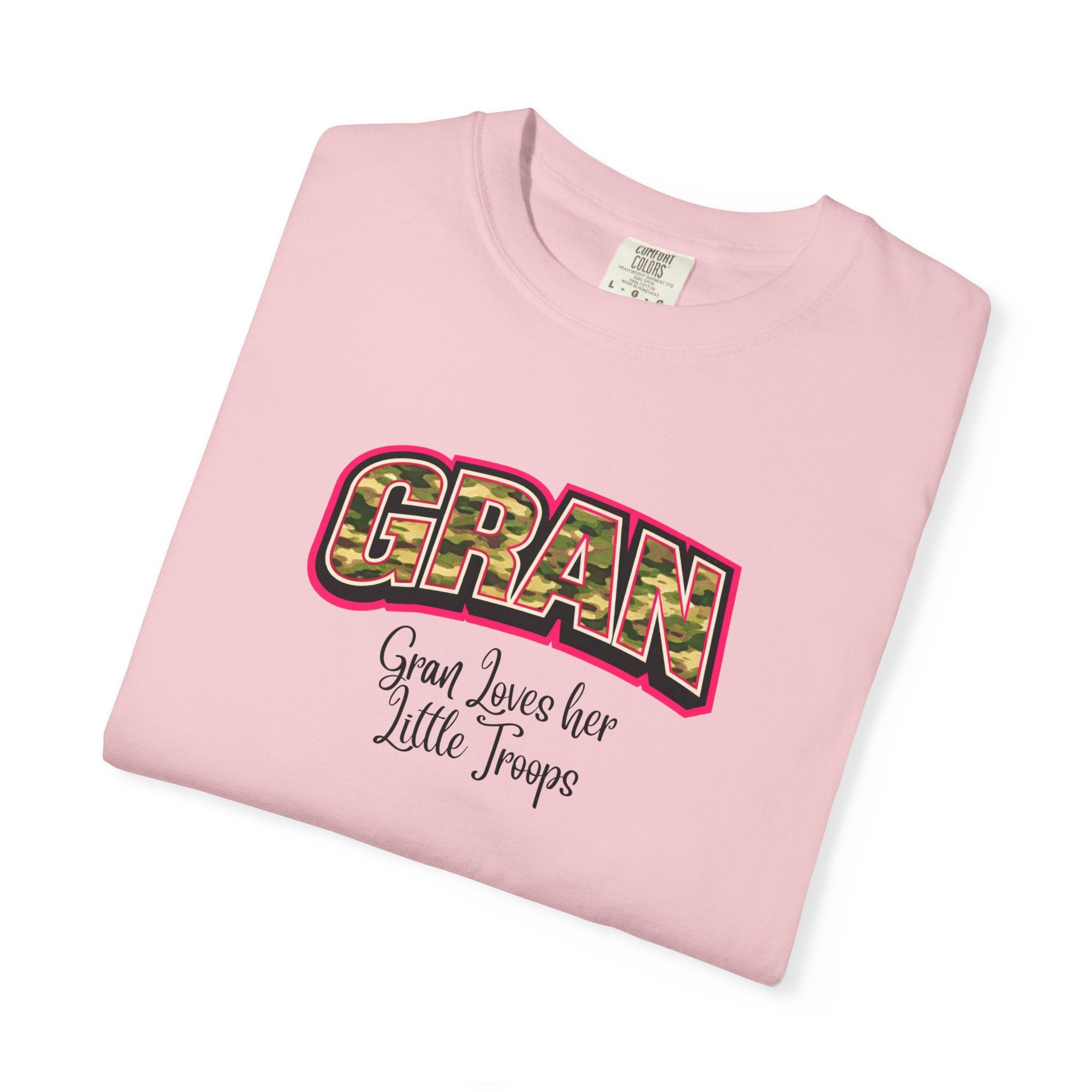 Gran Floral Graphic T-Shirt — "Gran Loves Her Little Troops" Gift Tee