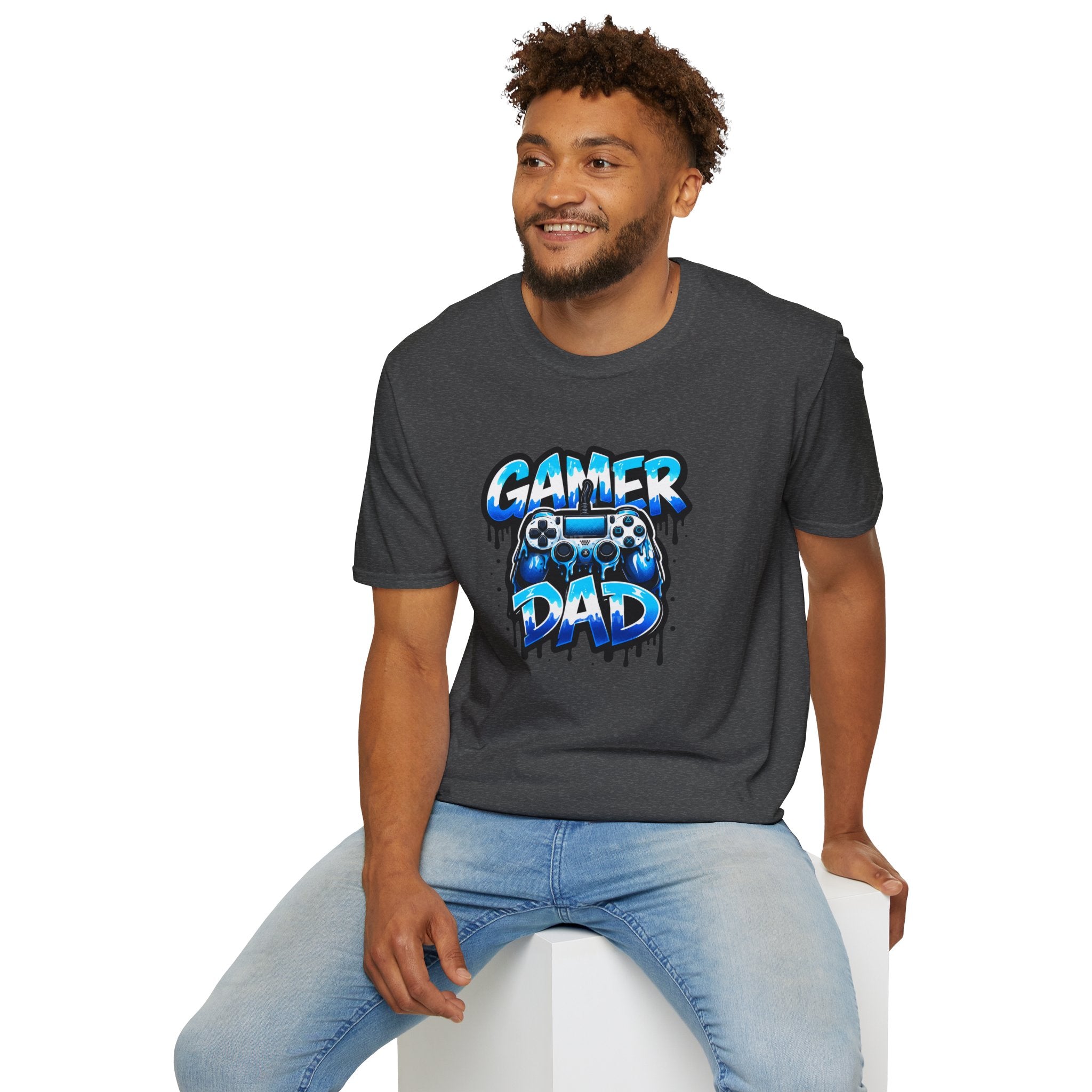 Gamer Dad T-Shirt — Blue Controller T-shirt