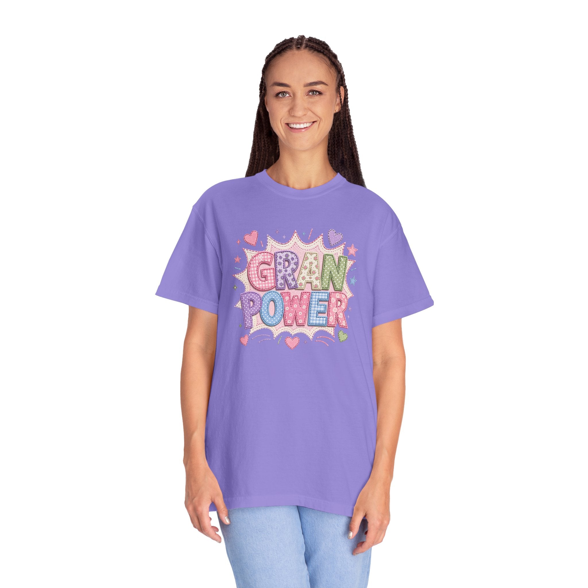 Gran Power T-Shirt — Cute Pastel 'Gran Power' Graphic Tee for Grandparents, Mother's Day Gift