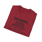 Grandad Warning T-Shirt – "Unlimited Biscuit Access" Funny Grandpa Gift