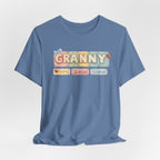 Granny Retro Nameplate T‑Shirt — Personalized Grandma Tee